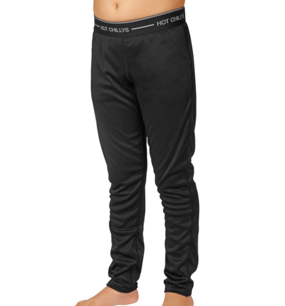 HOT CHILLYS Youth Boy's Peach Skins Base Layer Bottom Medium Black NWT